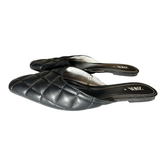 Zara Quilted Flat Mules size 7 ( 38 ) - Picture 1 of 8